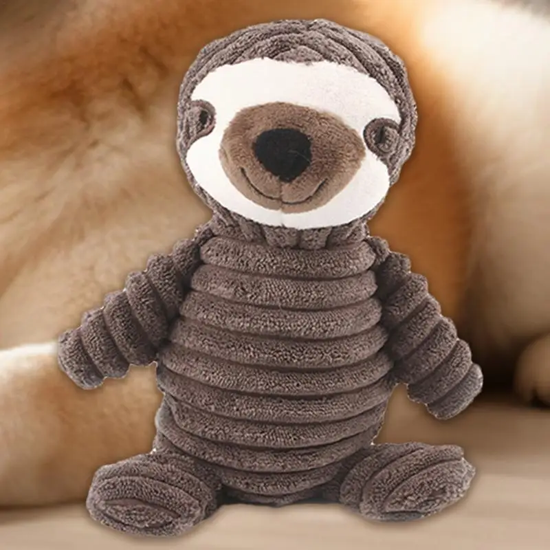 Stuffed Animal Puppy Toys Durable Stuffed Pet Chew Toy Plush Squeaky Interactive Pet Chew Cute Teething Toys Soft Yet Tough Toys