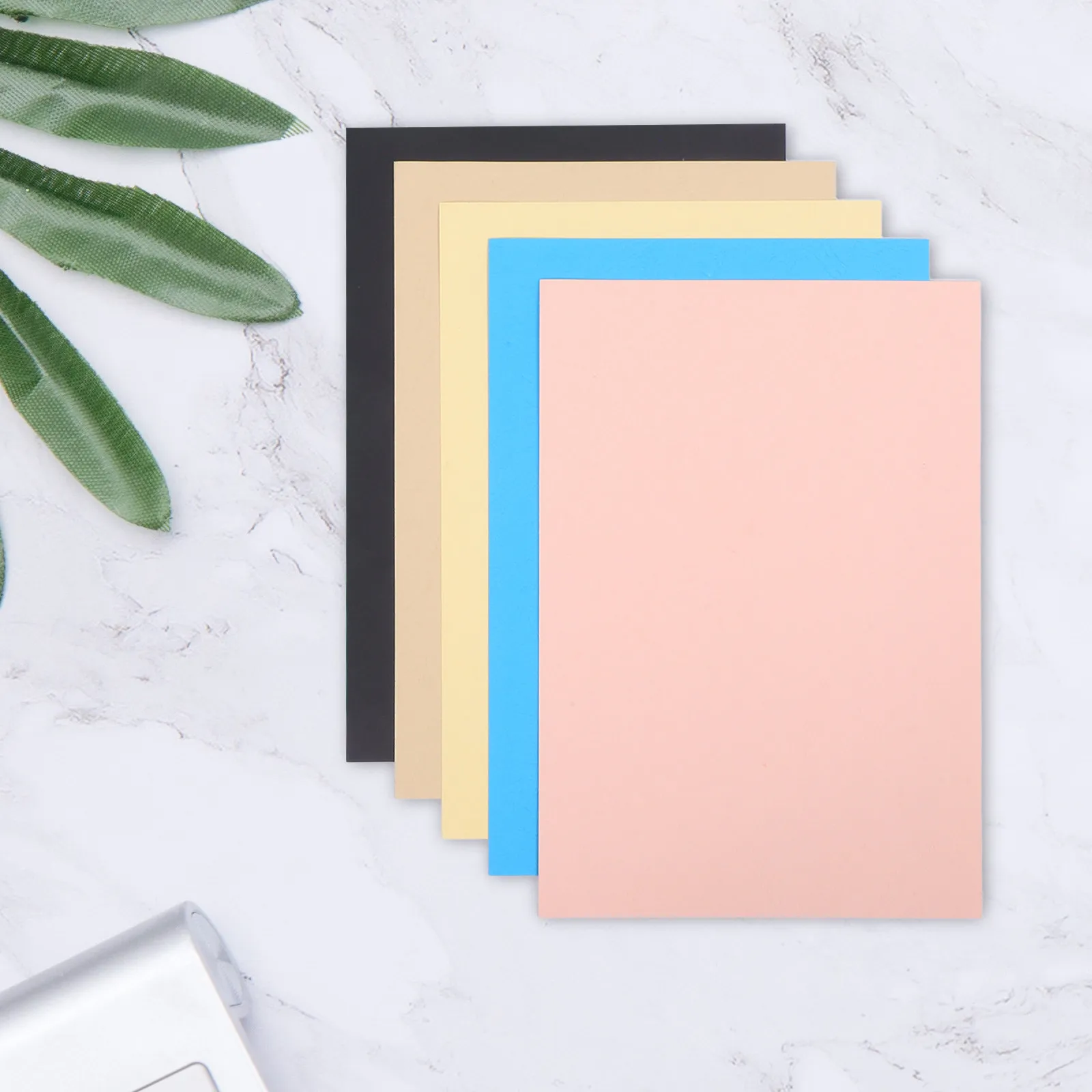 

100Pcs A4 Colored Faux Texture Paper Binding Covers Versatile Stylish Report Document School Project Office Craft Paper
