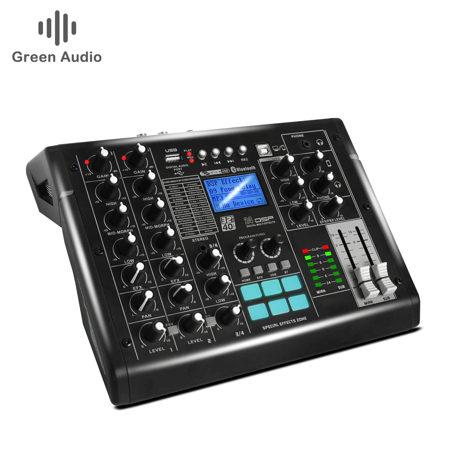 GAX-SK4 4channel sound card live broadcast mixer with sound card recording karaoke multi-functional small all-in-one machine