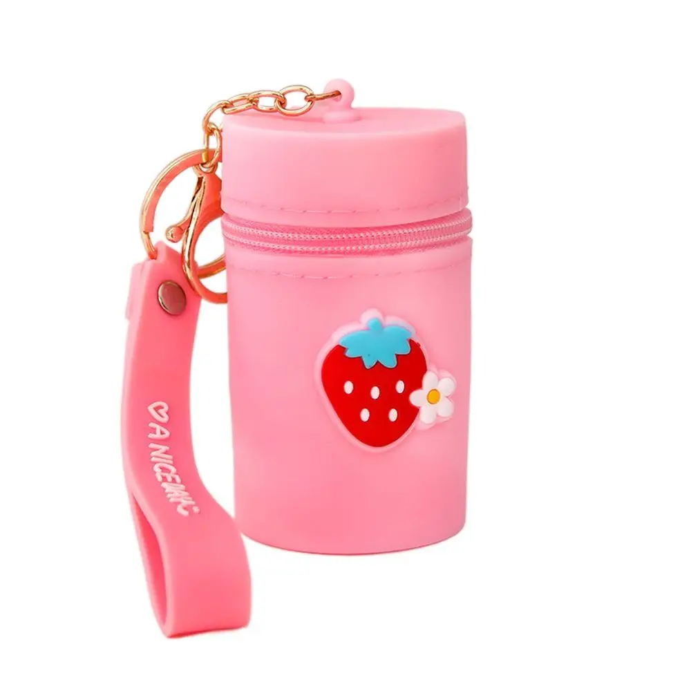 

Милая силиконовая портативная сумка-ведро с узором для девочек, многофункциональный брелок для ключей, чехол для наушников, кошелек для монет