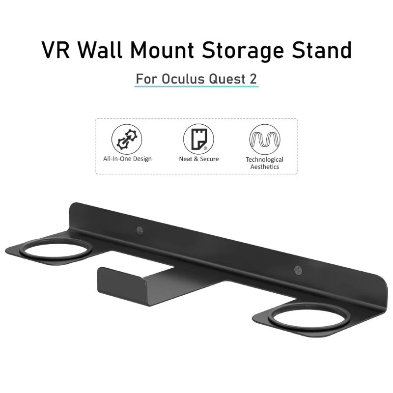 

VR Wall Mount Storage Stand Hook for Quest 2/Pico 4 Headset Storage Mount Hanger Space Organizers Wide Compatibility