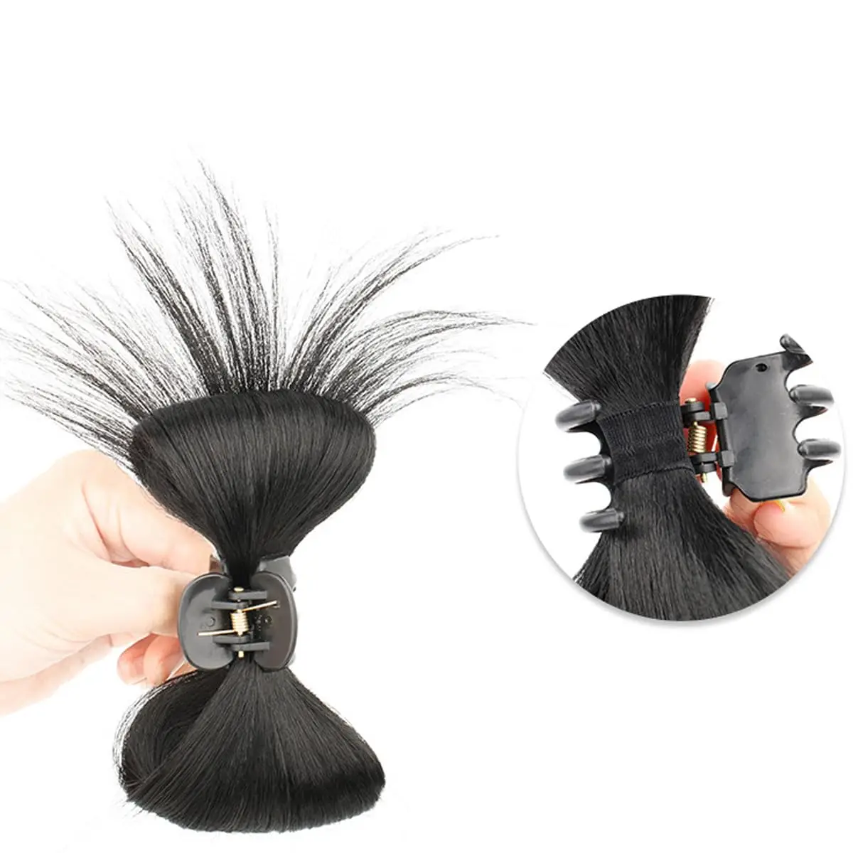 Ponytail wig grab chicken nest bun head messy hair bag fluffy bun scrunchie for lady Chicken Nest Hairpin Shuttlecock Head Wig