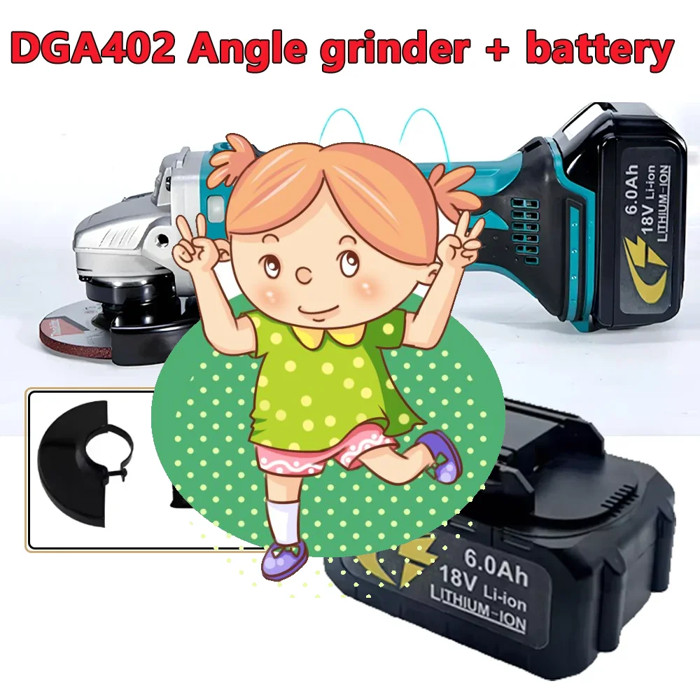 

New DGA402 Angle Grinder Cutting Machine Electric Grinder 18V Rechargeable Multifunctional Four-inch Lithium Battery