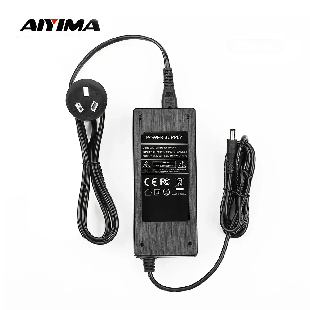 AIYIMA 36V Amplifier Power Adapter 36V 6A Power Supply For TPA3255 TPA3251 TDA7498E TAS5630 Sound Amplifier Audio Amplificador