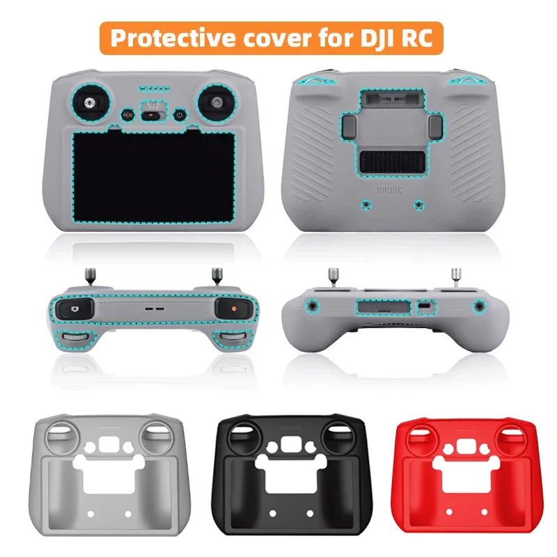 Capa de silicone para dji mini 3 pro/mavic 3 pro/air 2/mini 2 capa protetora anti-arranhões e anticolisão para dji mini 3 rc acessório