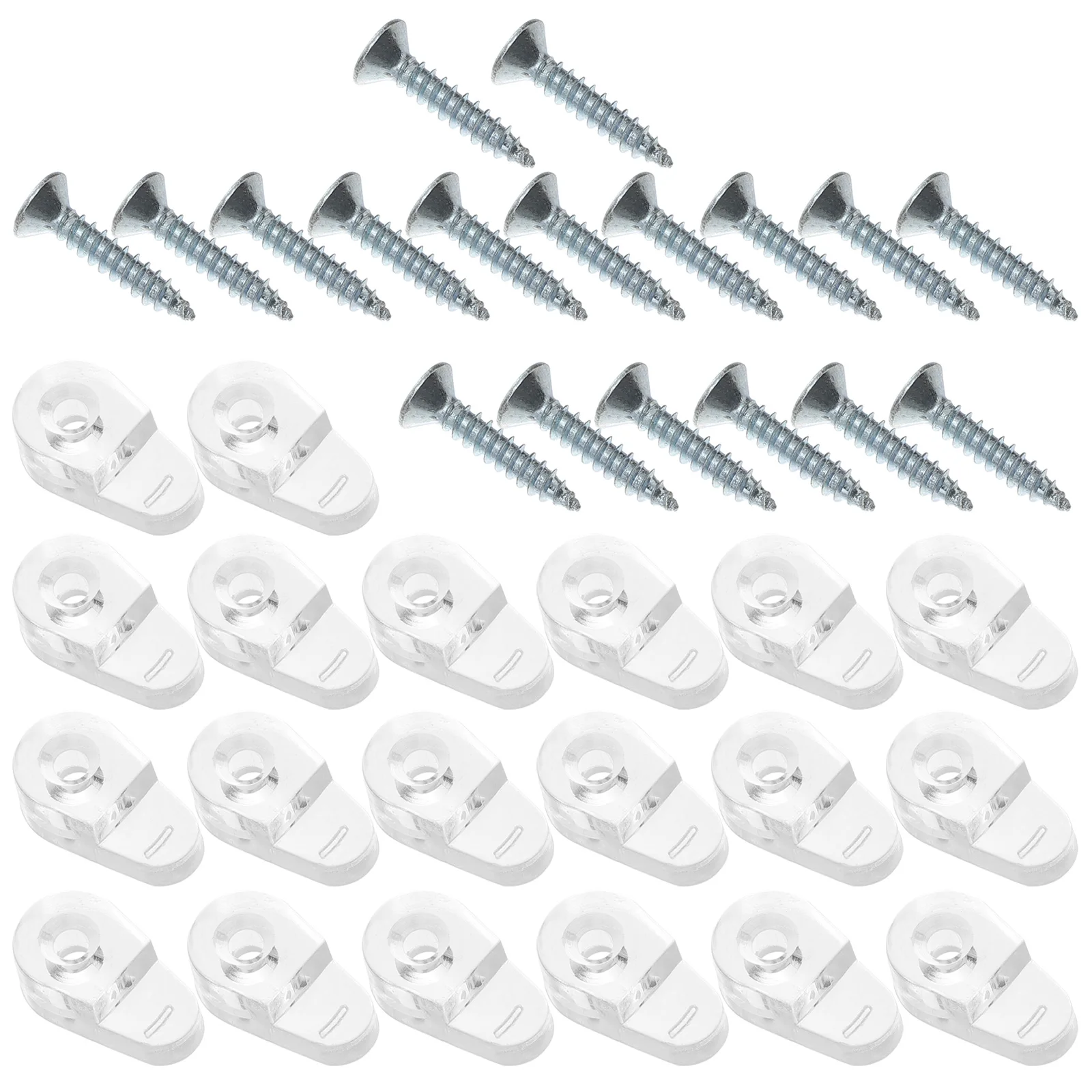 

20 Pcs Fixations Glass Bracket Cabinet Door Holders Screw Retainer Clips for Doors