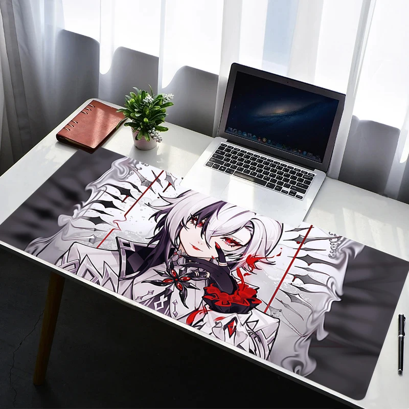 

Mouse Pad Laptop Non Slip Extended Desktop Mouse Mat Anime Keyboard Pad Gaming Accessories G-genshin Impact Arlecchino Mousepad