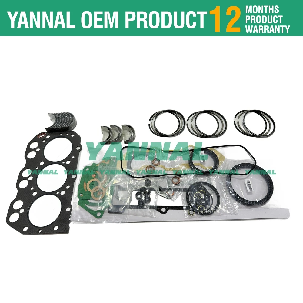 3YM30 overhaul Re-ring kit for Yanmar engine diesel boat ring bearing gasket set