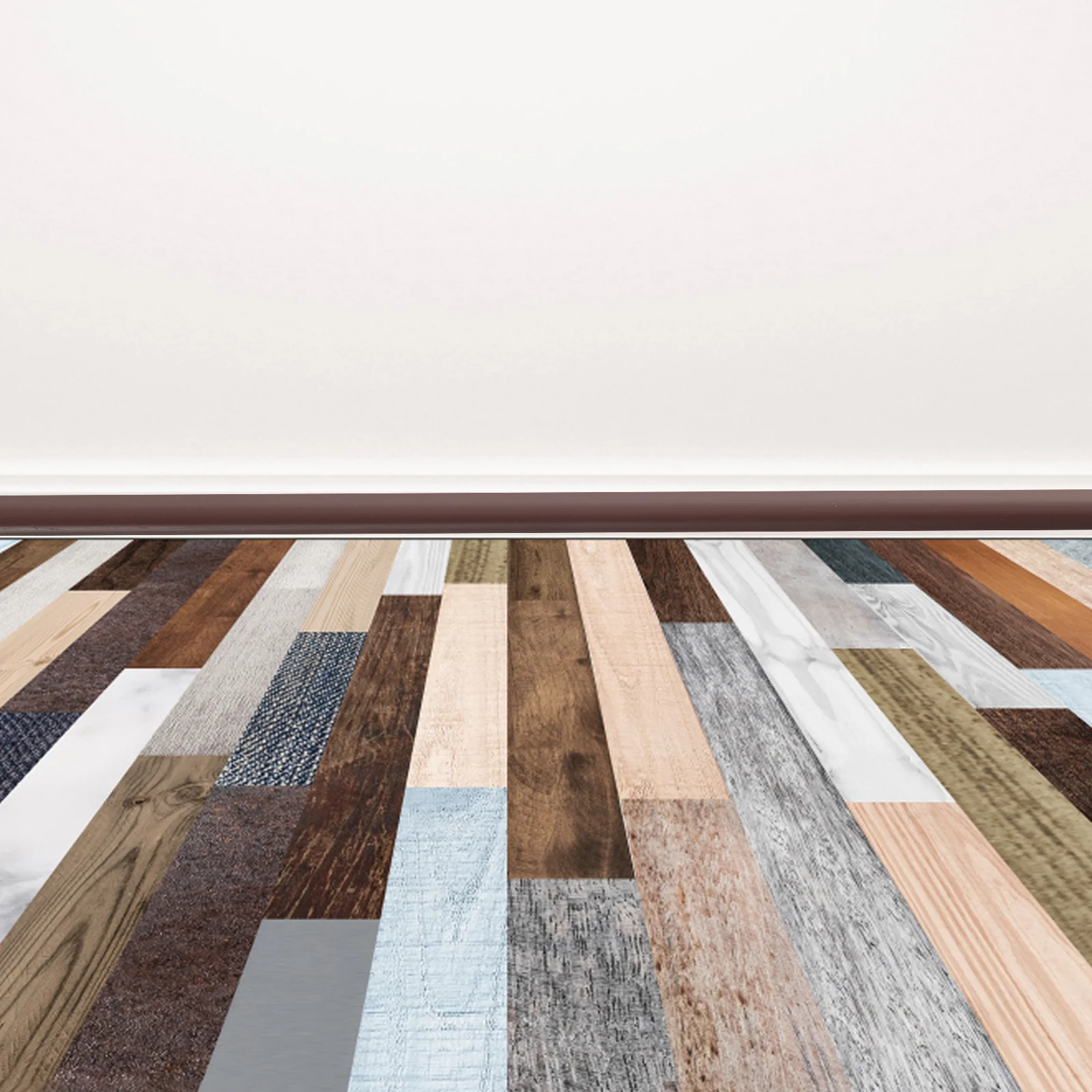 شريط انتقال أرضي PVC عتبة ذاتية اللصق مرنة للمداخل، حافة سجادة من بلاط الفينيل الصلب #2