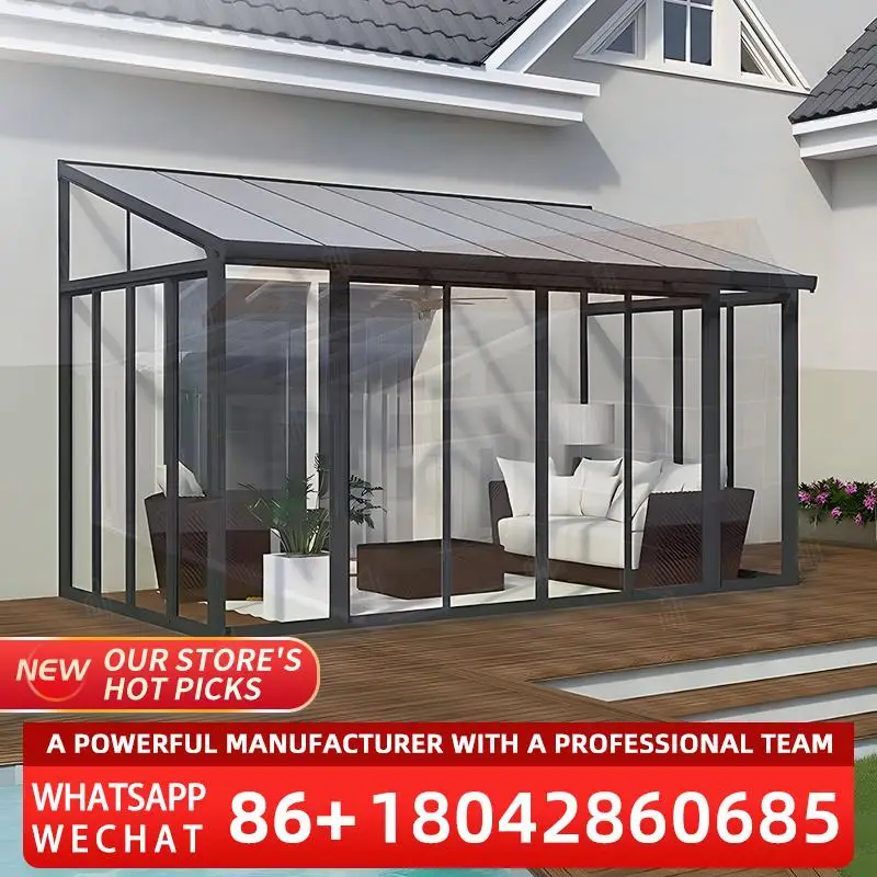 

Customized Aluminium Patio Covers Free Standing Sunrooms for Winter Garden Outdoor Places on Sale sunroom