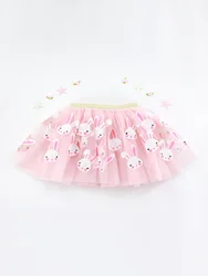 2025 new girl style children's half skirt Europe and the United States new mesh rabbit sequin Easter TUTU skirt