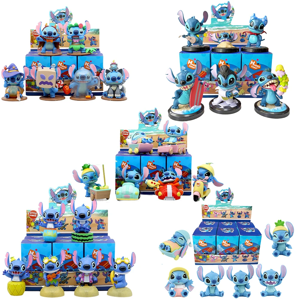 

New Anime Blind Box Trendy Interstellar Baby Stitch Hawaii Music Party Handmade Blind Box Doll Car Decoration Ornament Doll