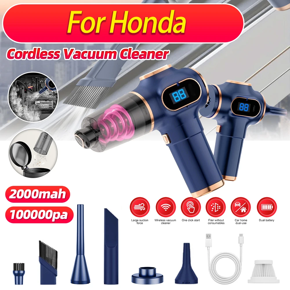 New Upgrated Brushless Motor Car Vacuum Cleaner 100000pa Cordless Integrated Blowing And Suction Vacuum Cleaner For Honda