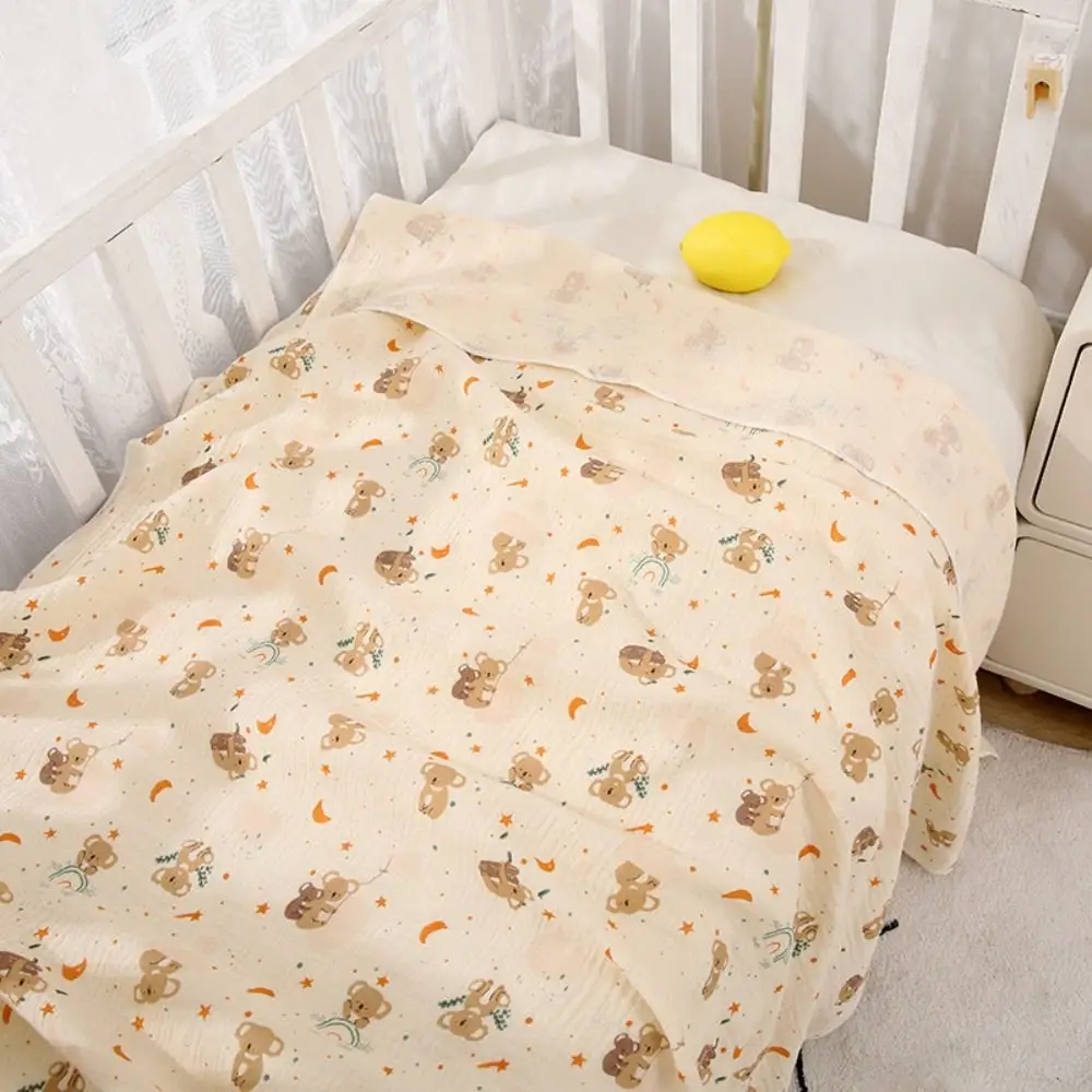 

Air Filter Cotton Infant Strappy Blanket Soft Cartoon Baby Swaddle Blanket Breathable Warm Newborn Blanket Wraps