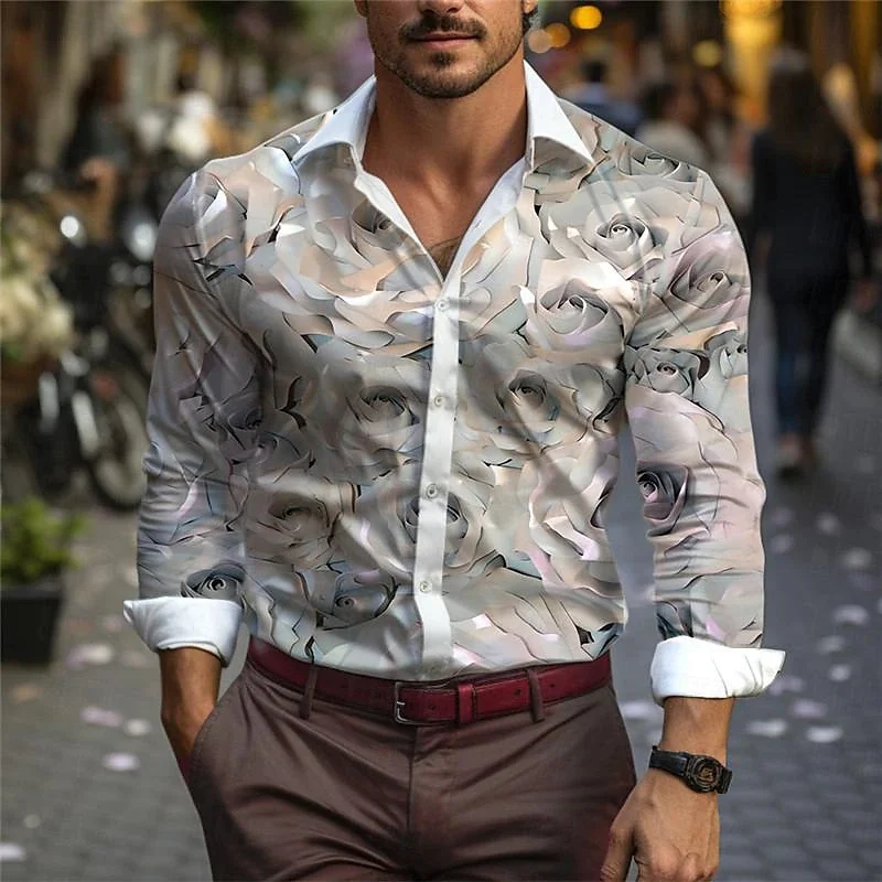 Fashionable Men's Casual Outdoor Shirt Floral Retro Hawaii New Soft Comfortable Design Men's New Xmas Hawaiian Shirt Hot Sale
