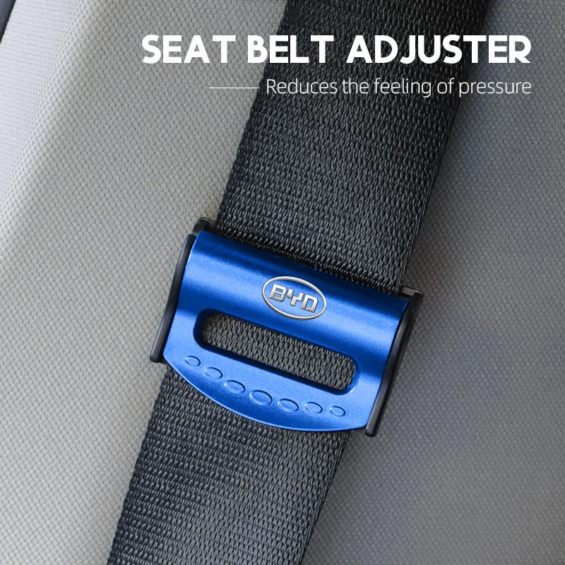 BYD شعار السيارة أحزمة الأمان قابل للتعديل مشبك من البلاستيك اكسسوارات ل BYD تانغ F3 E6 Atto3 يوان زائد أغنية ماكس F0 G3 I3 Ea1 Dmi 2din S7