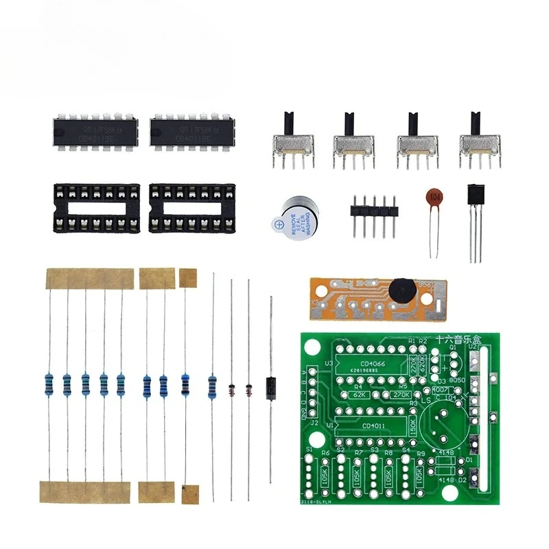 16 Music Sound Box BOX-16 Board 16-Tone Electronic Module DIY Kit Parts Components Soldering Practice Learning Kits for Arduino