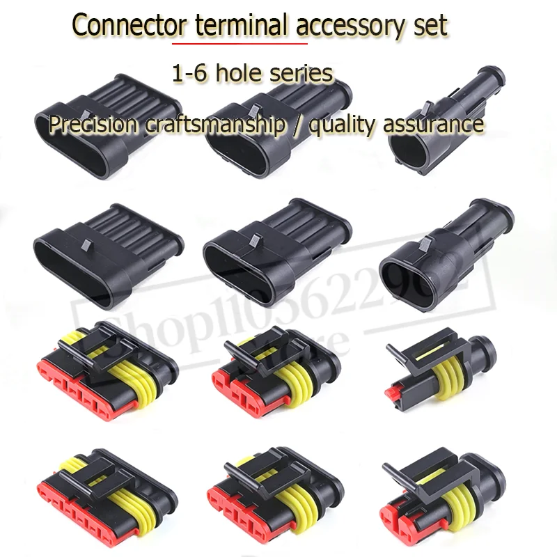 1Set Car Waterproof Connector Plug Motorcycle Male and Female Docking Harness Plug 1P 2P 3P 4P 5P 6P Male And Female Terminals