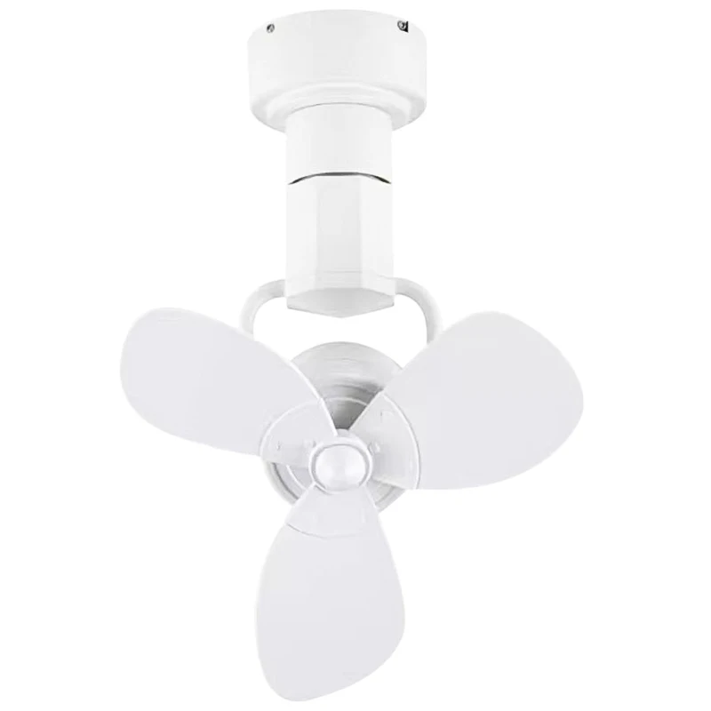 16 Inch Revolving Wall Mount 3 Blades Oscillating Black Ceiling Fan With Remote Control