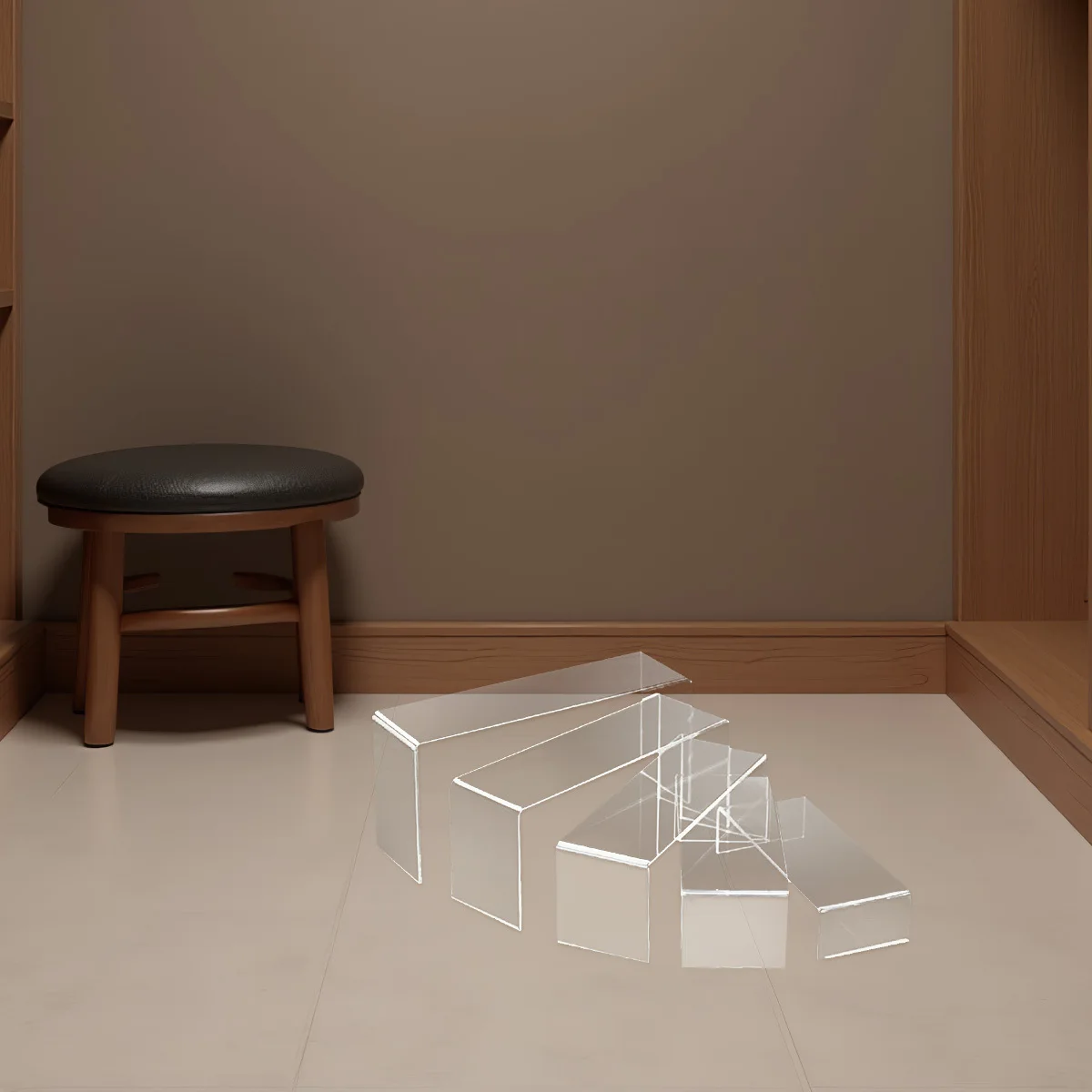 

5Pcs Acrylic Shoe Display Racks Set Transparent U Shape Shoes Holder Rack Shelf for Store Supermarket Home Office Showcase