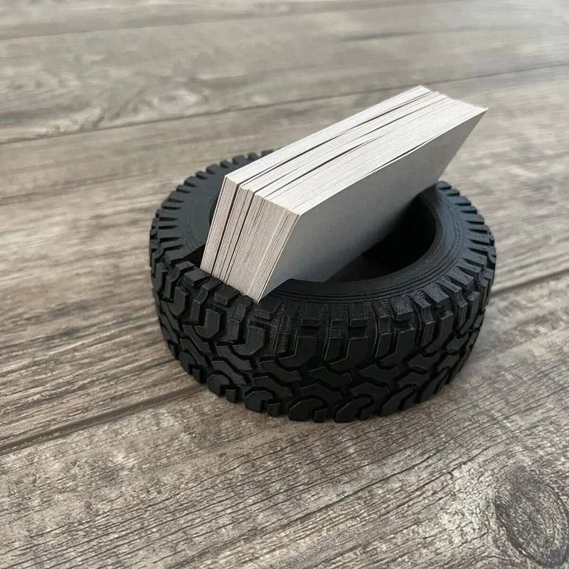 Tire Business Card Holder - Wheel Shop Display Stand Desktop Countertop Business Card Holder