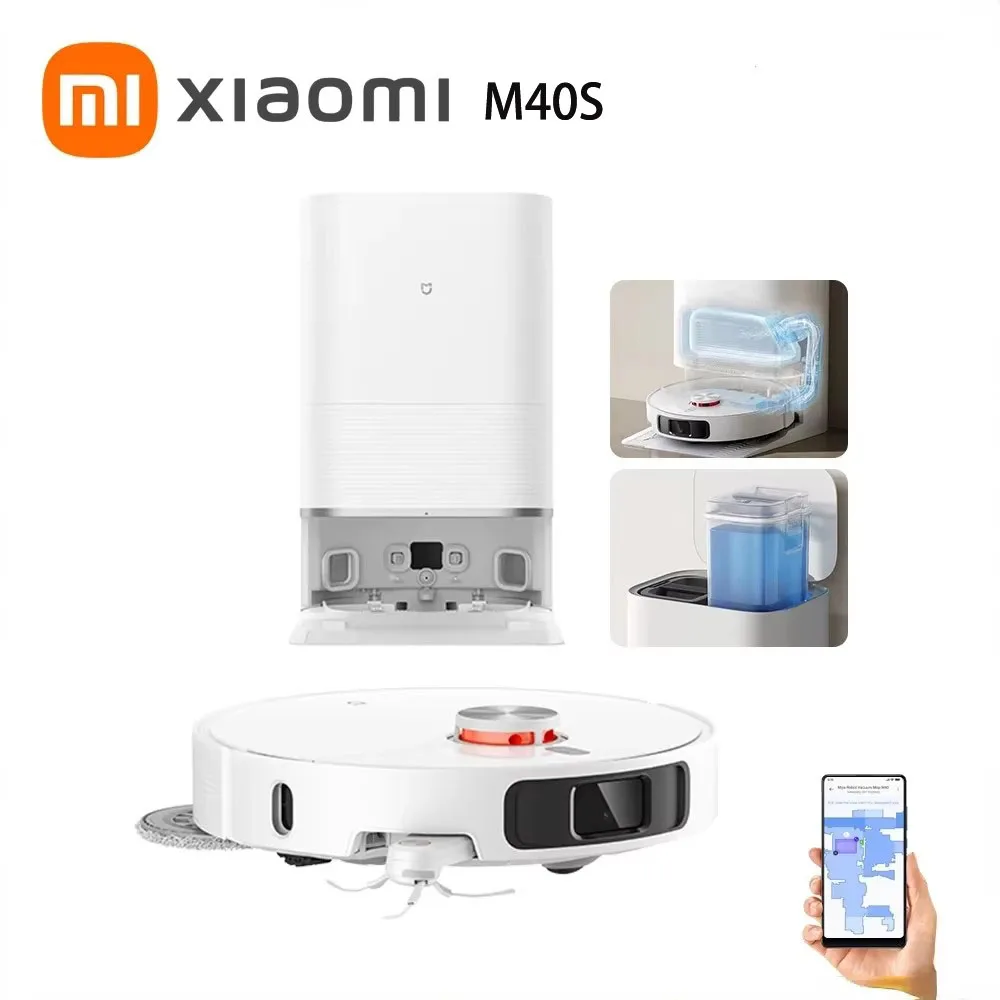 XIAOMI M40S Máquina de Limpeza Automática para Casa, Aspirador e Passador de Pano Automático