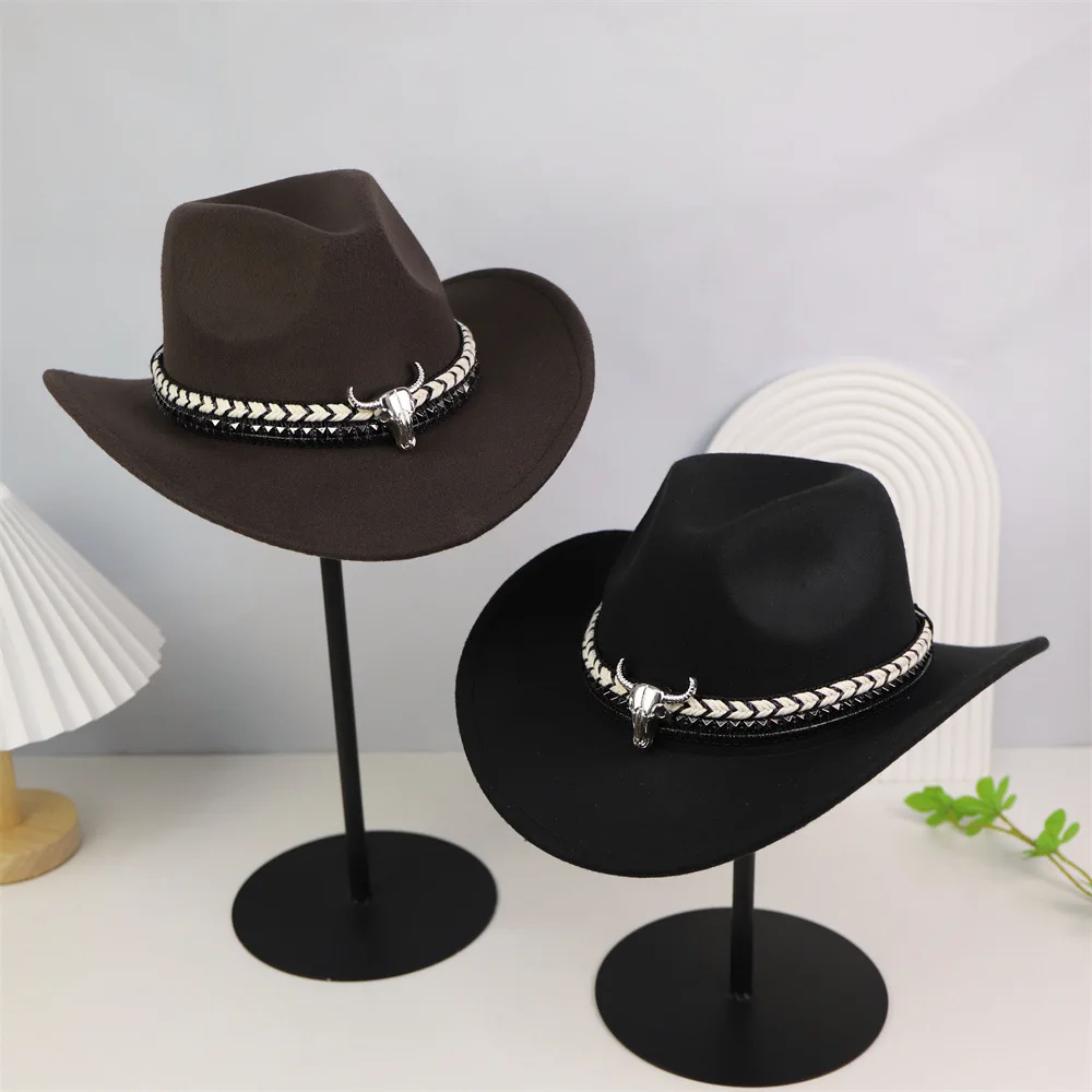 2026 1 Stück Neuer Herzförmiger Cowboy-Kopfschmuck Filzhut Neuer Outdoor-Hut für Männer und Frauen Ritterhut – Detail 3