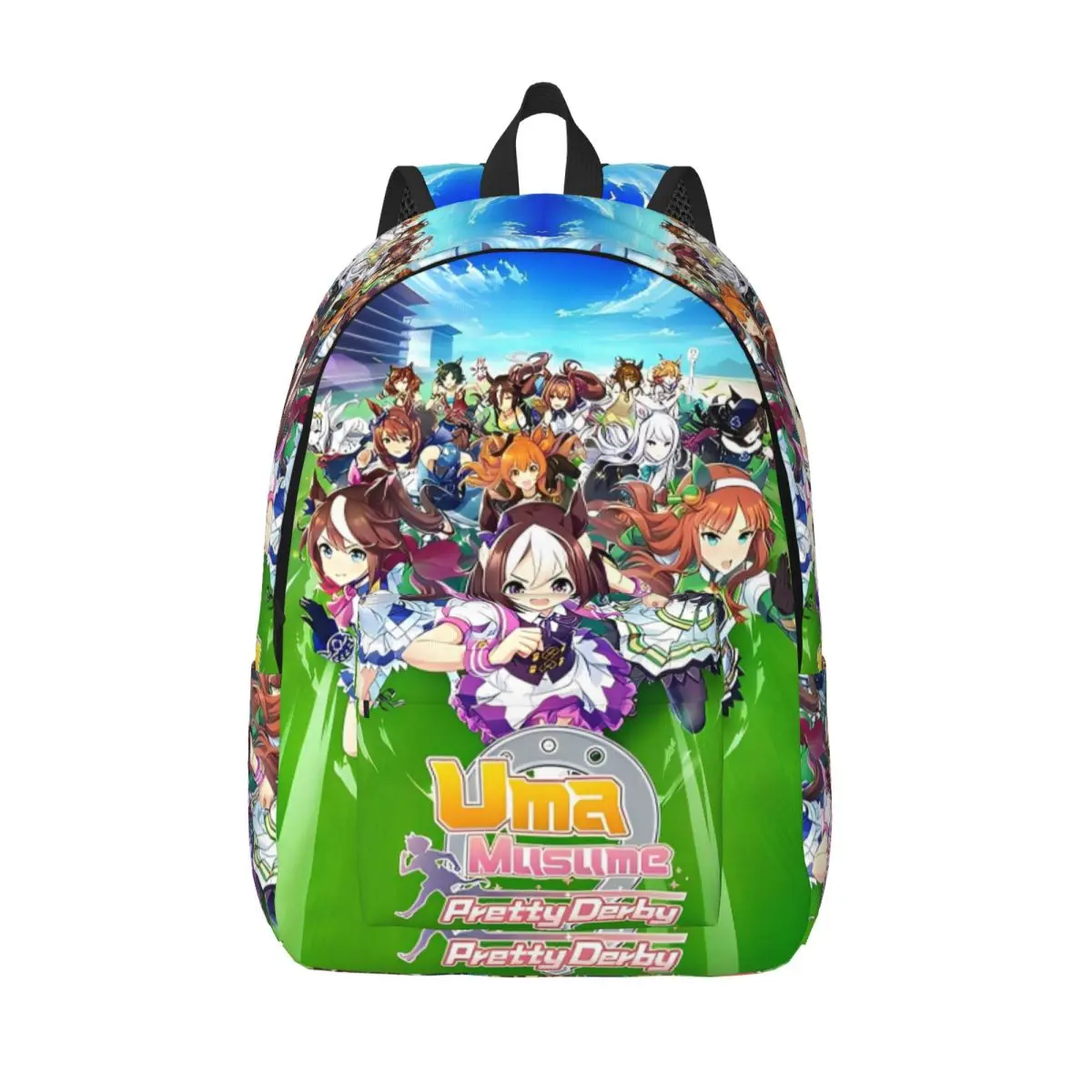 Umamusume Pretty Derby Cool Backpack Durable High School Hiking Travel Anime Game Daypack for Men Women College Canvas Bags