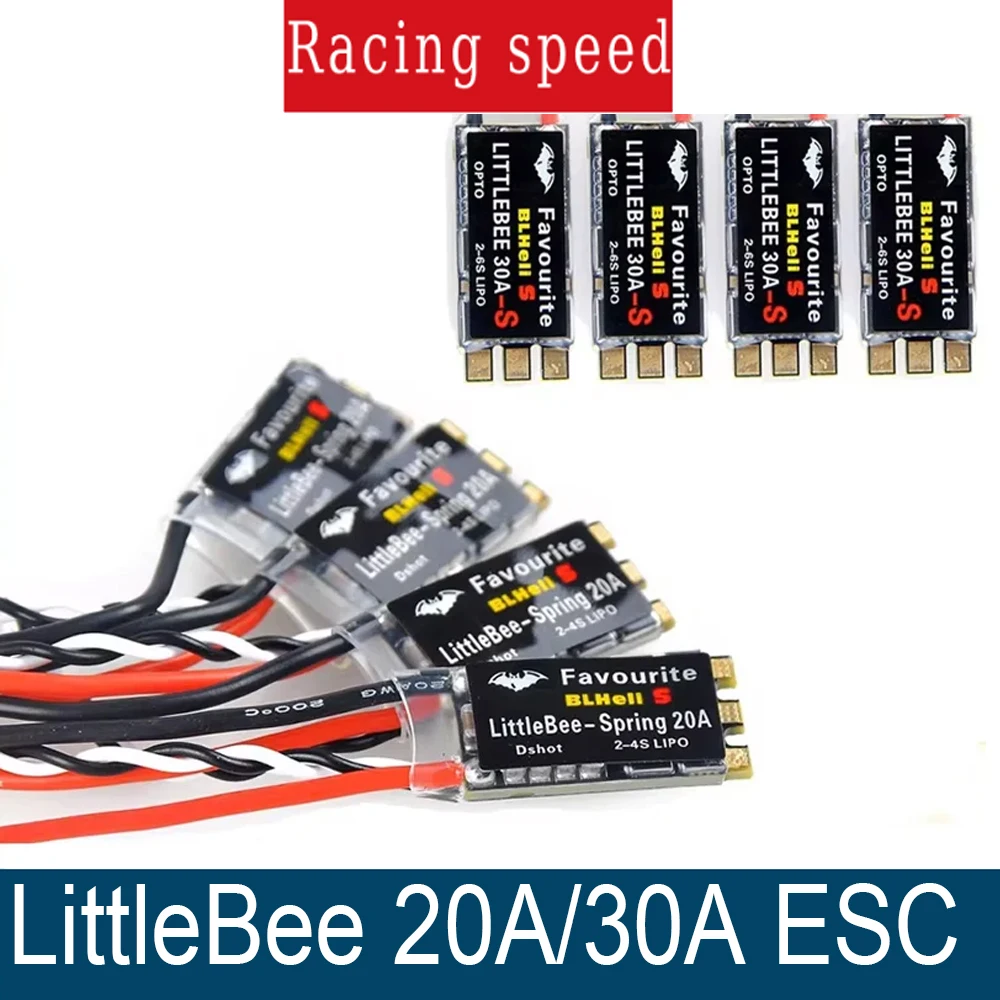 FVT LITTLEBEE Little Bee BLHeli-s SPRING 20A / 30A Brushless ESC 2-6S Supports Mulitshot DSHOT Oneshot42 OneShot125 Multicopter