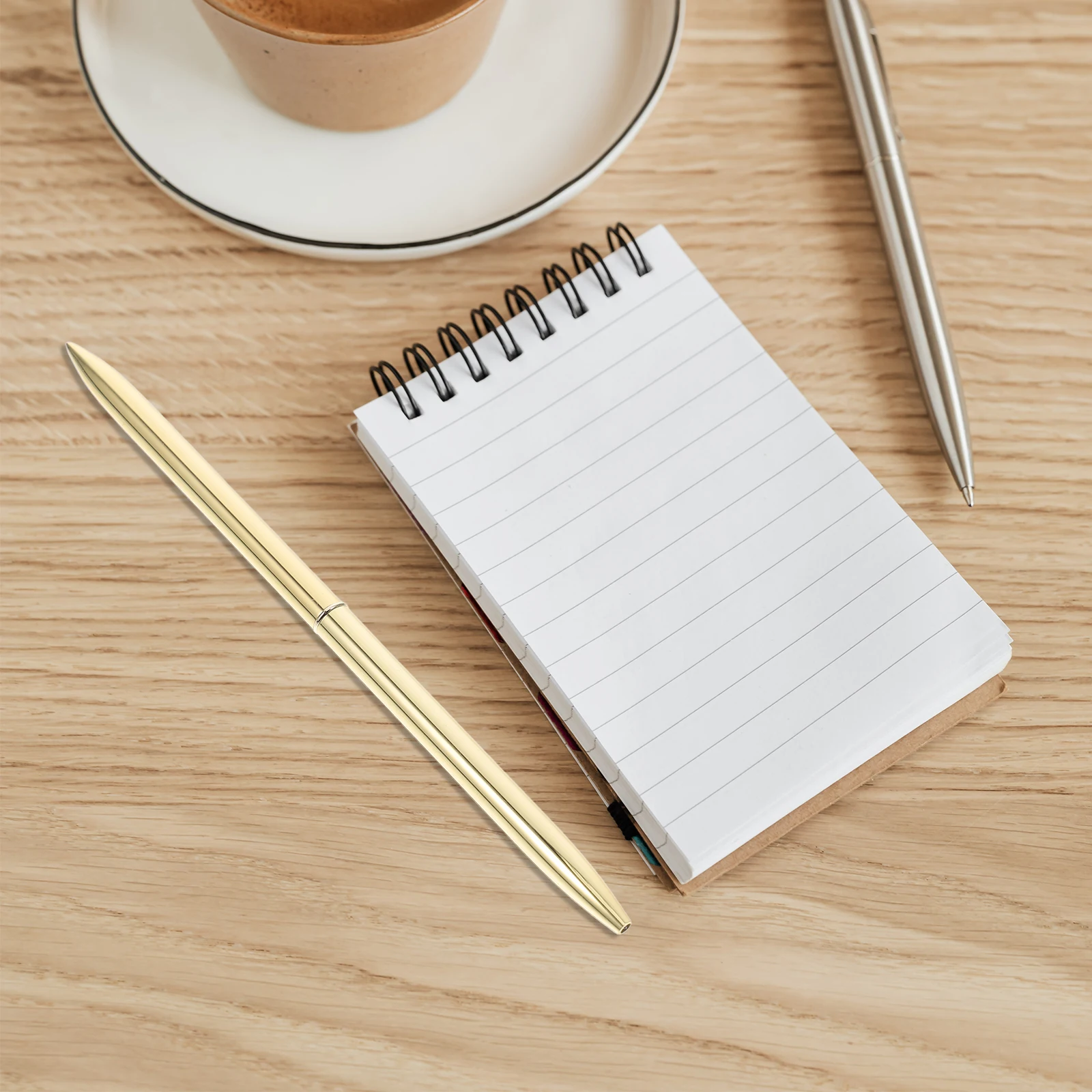 

5 Pcs Rotating Ballpoint Pen Convenient Pens Ink Classroom Stainless Steel Ergonomic