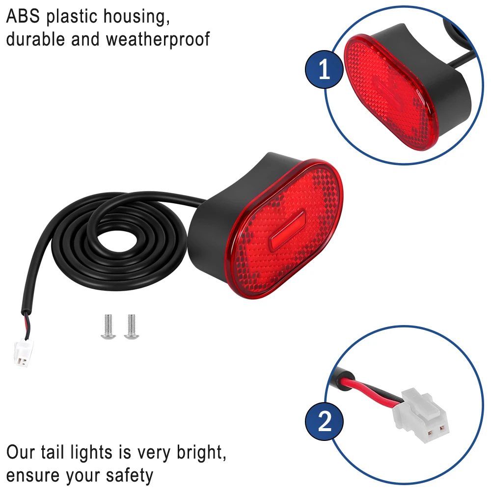 Rear Fender Tail Light Warning Light for Xiaomi 5 5Max 5Pro Electric Scooter Parts Safety Signal Brake Lamp Replacement Parts