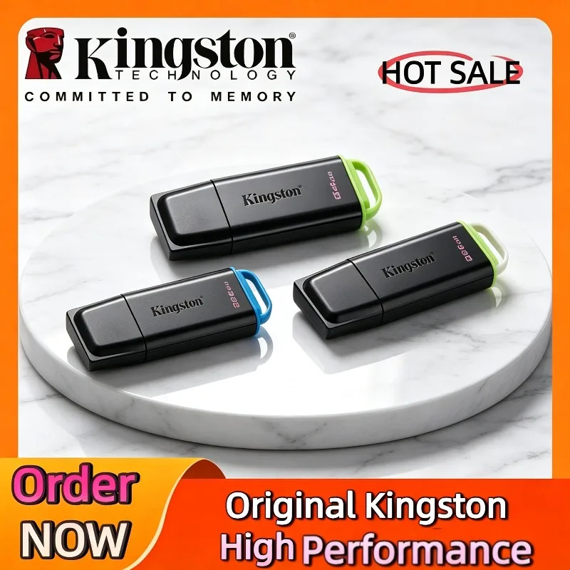Kingston 2026 Portable Memory Stick Data Traveler Exodia DTXG2 USB 3.2 Flash Pen Drive 64GB 128GB 256GB 512GB For All Computers