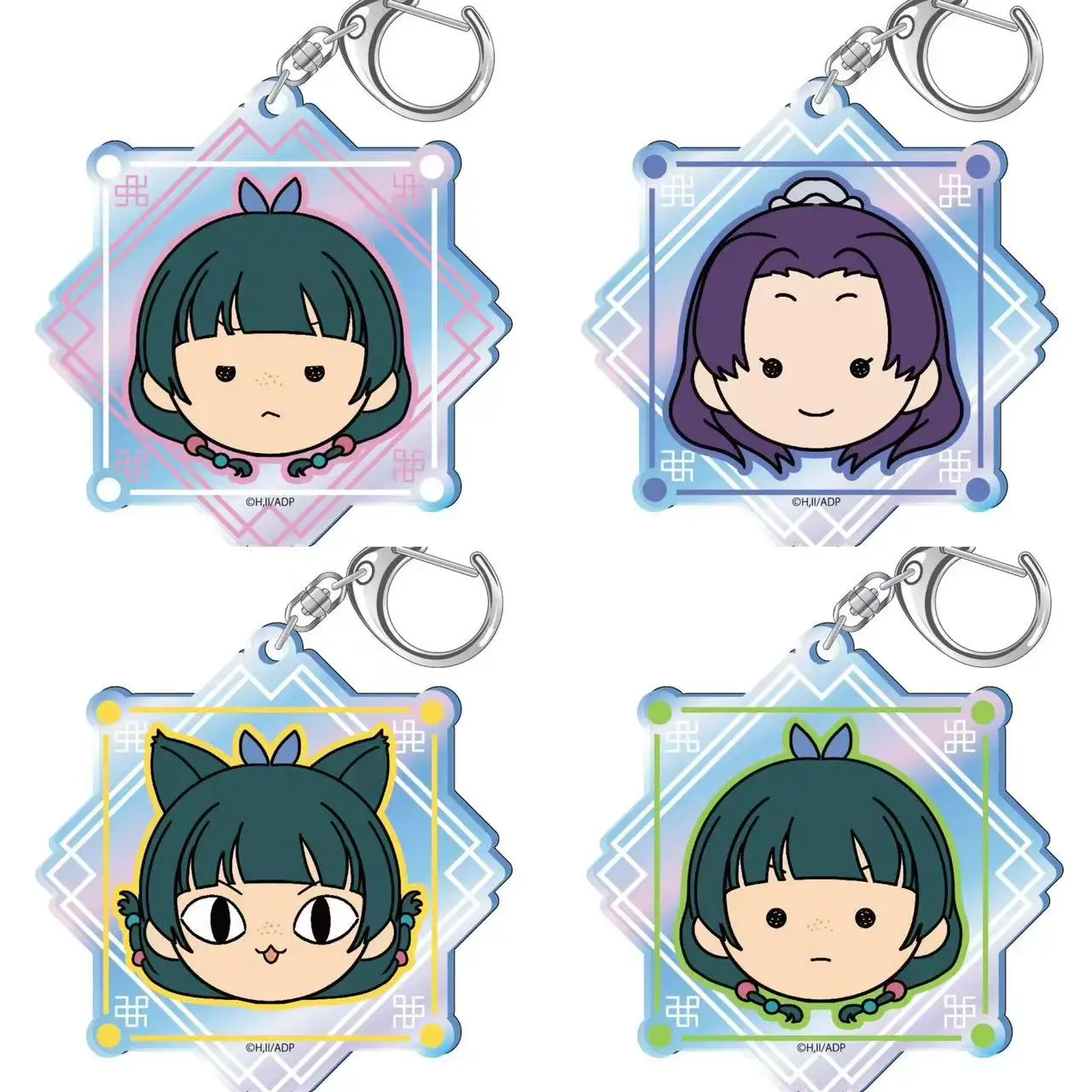 Jeu Maomao Renshi Yuyefei Jinshi Gaoshun Lihua Lishu Gyokuyou porte-clés poupée Anime acrylique porte-clés pendentif cadeau