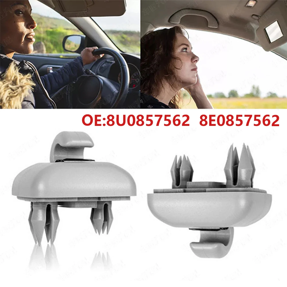 2PCs Car Sun Visor Clip Interior Sun Visor Retainer Hook Clip Bracket for Audi A1 A3 A4 A5 Q3 Q5(8E0 857 562)A7 B6 B7 B8 S4 S5