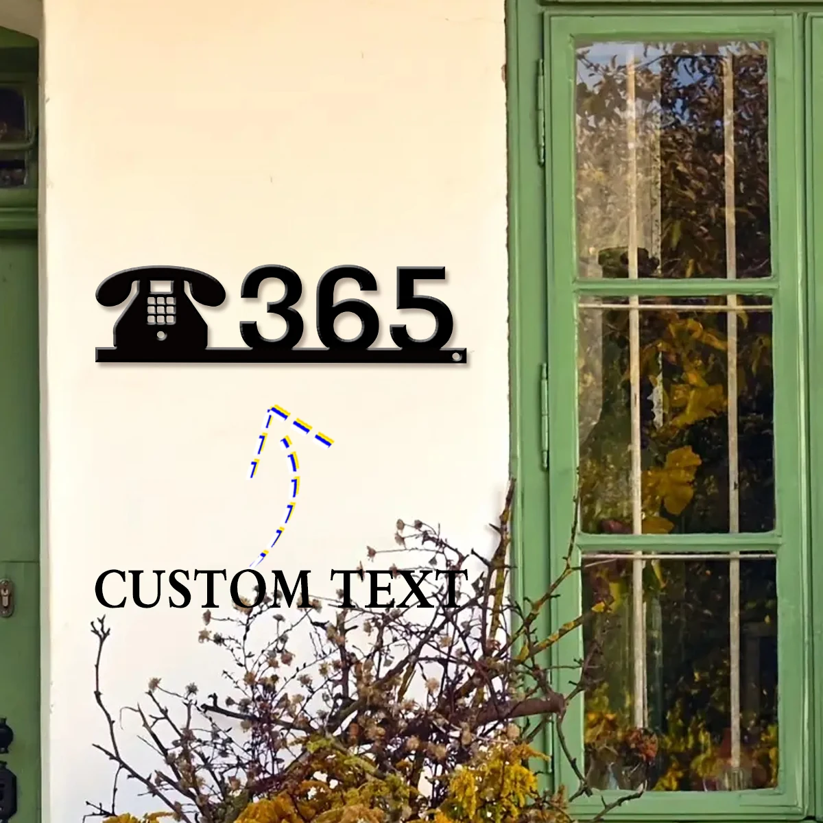1Pc Custom phone Metal Street  - Home Office Phone Number recension och pris