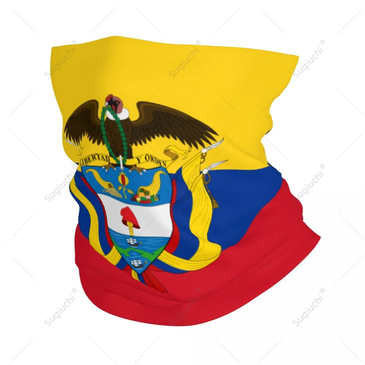 Unisex Colombia Vlag Halsdoek Sjaal Hals Gezichtsmasker Sjaals Halswarmer Naadloze Bandana Hoofddeksels Fietsen Wandelen