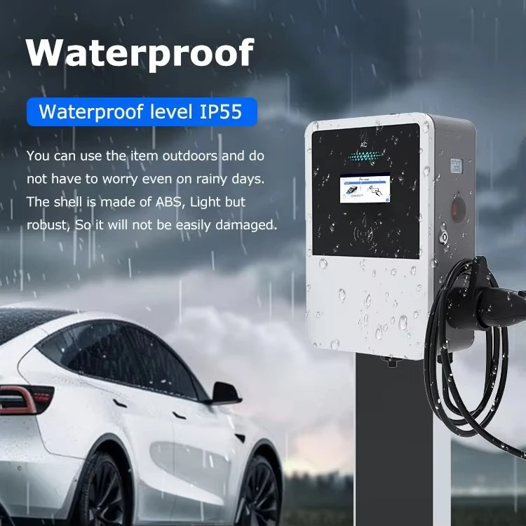 Electrly Panda Power Socket EV Charging Station 7kW*2 AC Ev Charger Weatherproof 5m Long Cable Electric Car Modbus Wallbox - view 4