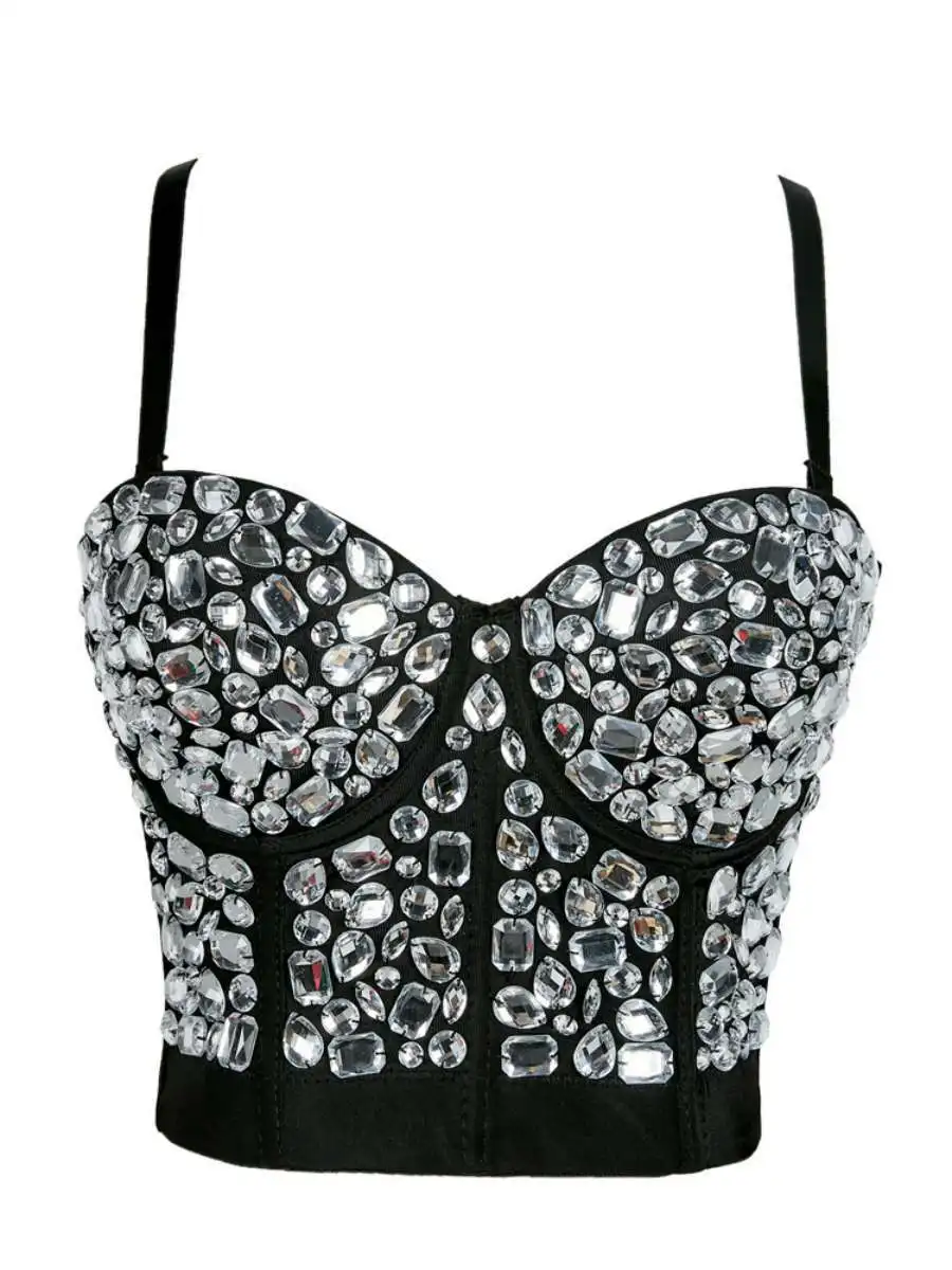 

Разноцветные акриловые бусины, одежда для выступлений, бюстгальтер, небольшая партия, домашний жилет из полиэстера, женский весенний жилет Faion