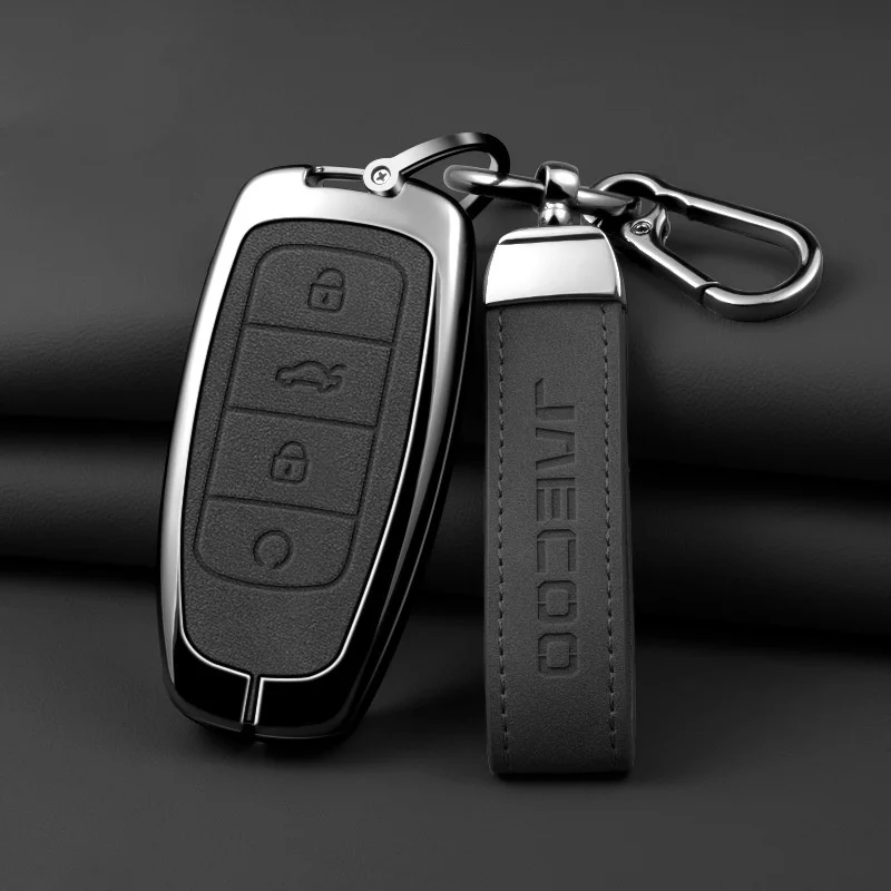 

Car Smart Remote Key Case Cover For Jaecoo J6 J7 J8 Phev 2023 2024 2025 Zinc Alloy Auto Protection Shell Keychain Accessories