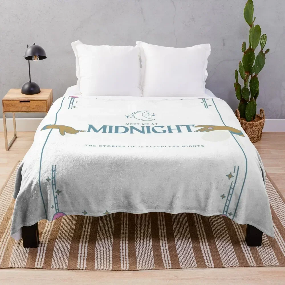 

meet me at MIDNIGHT Throw Blanket Flannel Fabric Thermals For Travel Sofa Blankets