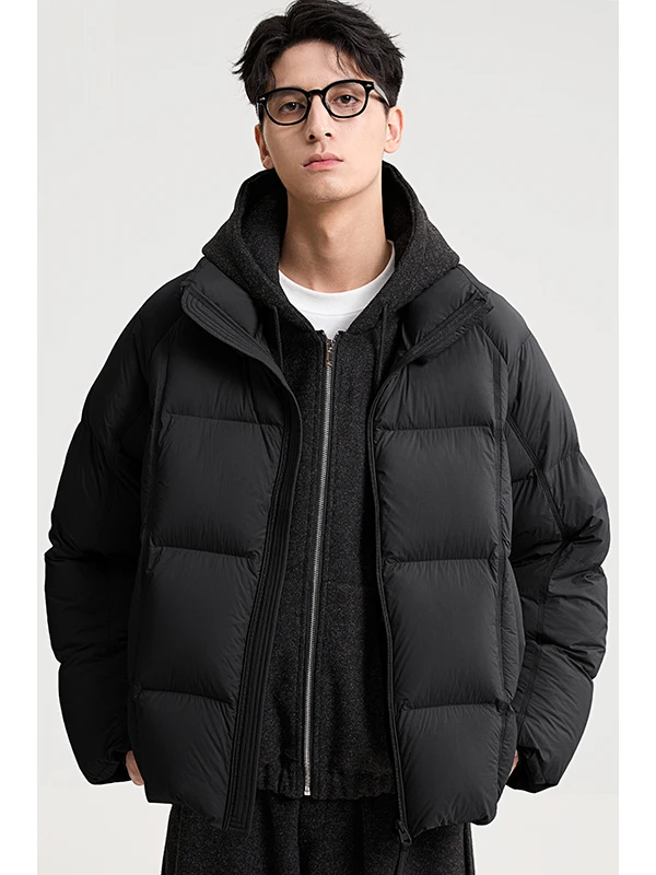 

Мужская утепленная куртка-пуховик с 90% пуховым наполнителем, повседневная свободная верхняя одежда, теплая куртка-пуховик с наполнителем из пуха, новая зимняя модель.