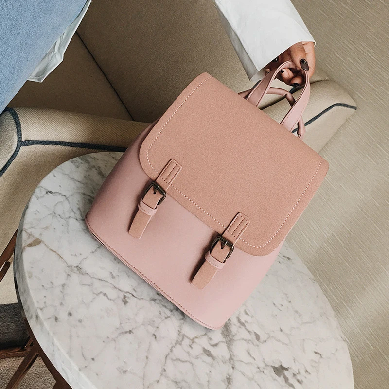 PU Travel Backpack Women Bagpack Travel Men's Outdoor Commuting Large Capacity Junior High School High School Student Bags