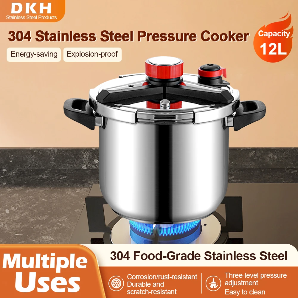 

‌Fenghui 12L 304 Stainless Steel Heavy-Duty Pressure Cooker CE Certified Explosion-Proof Safe Large Capacity Kitchen Appliance