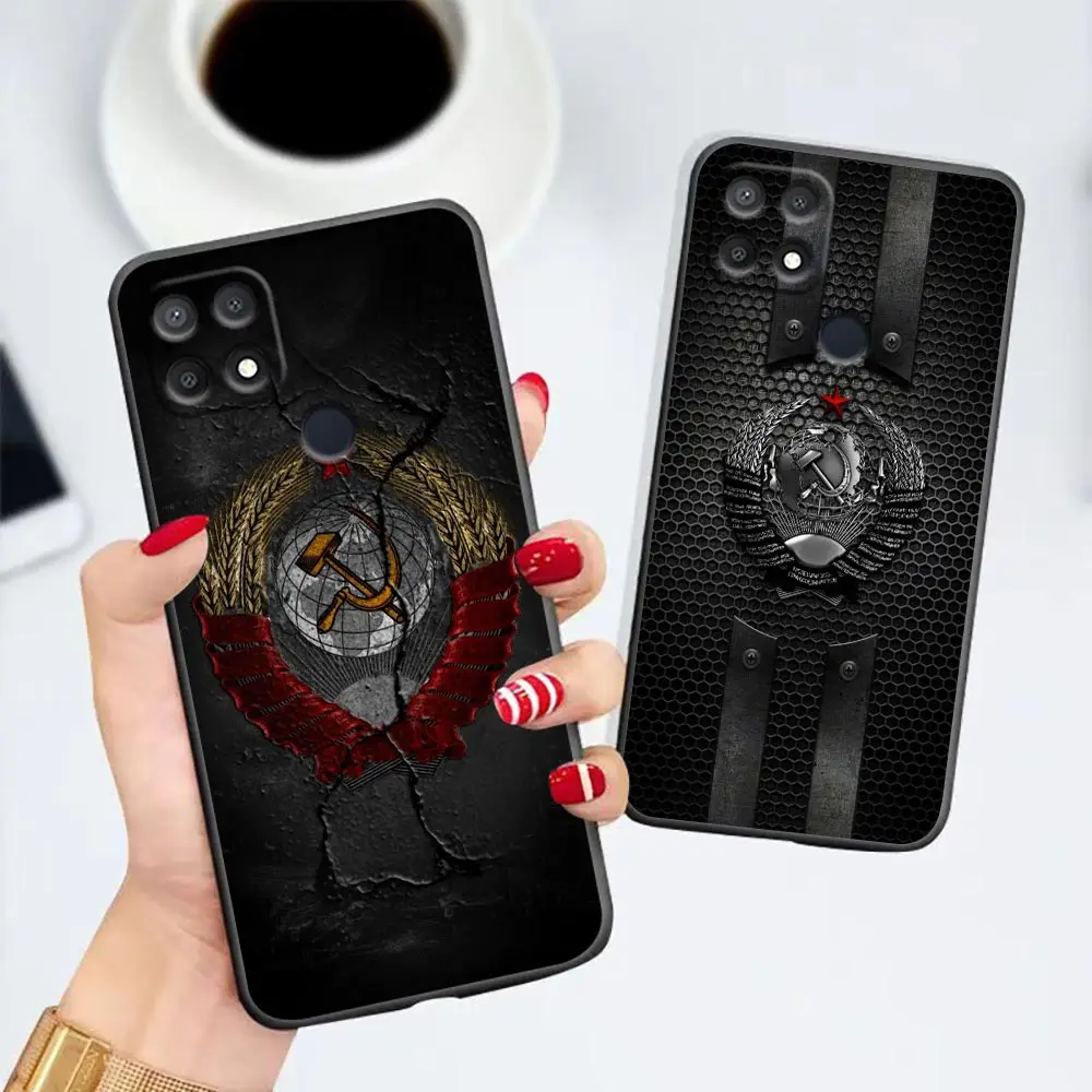 CCCP Two-Headed Eagle Flag Of Russia Phone Funda Case For OPPO A98 A95 A96 A94 A93 A92S A91 A78 A74 A58 A57 A55 A53 A33 A17 Case