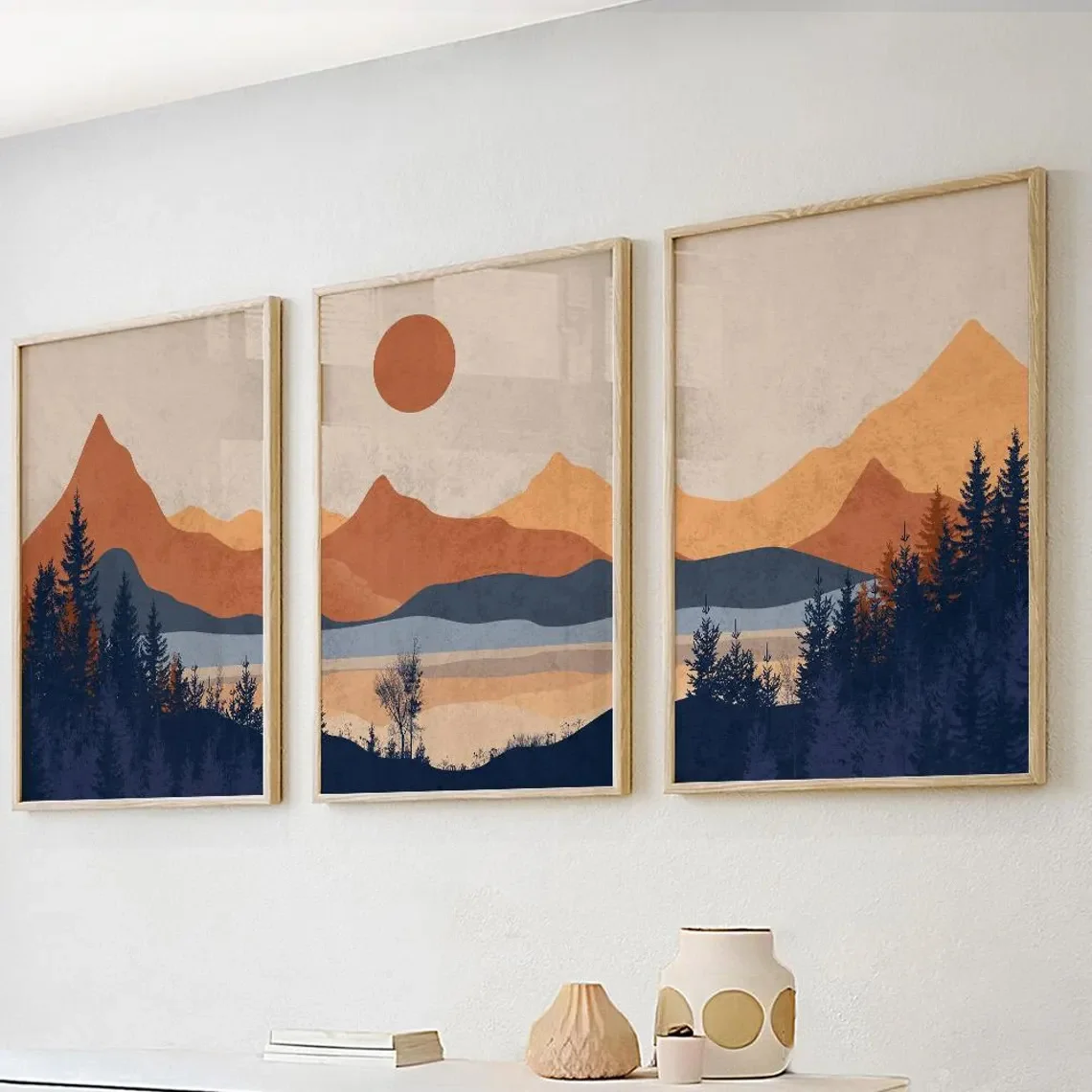3 szt./zestaw bezramowe, terak – Abstract Canvas Set recenzja i cena
