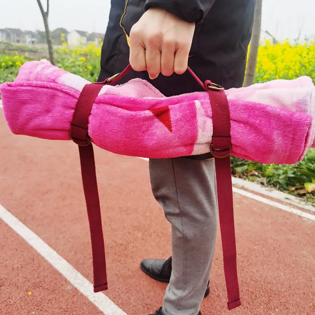 حزام حمل مريح لبطانية اليوغا وبطانية النزهة ومرنة وخفيفة الوزن وسهلة الاستخدام للسفر وحزام حمل بطانية النزهة #5