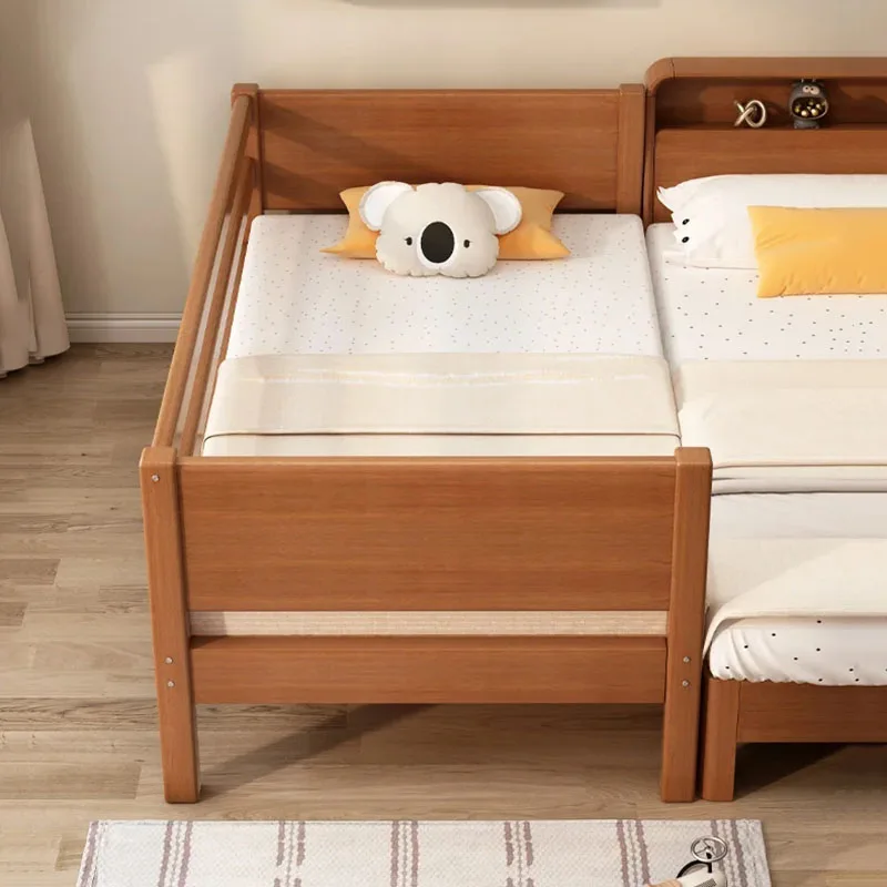 Litera de tatami de madera para niños, súper barandilla, escalera trasera, cómoda, Vintage, pequeña plataforma, camas de dormitorio, muebles para el hogar