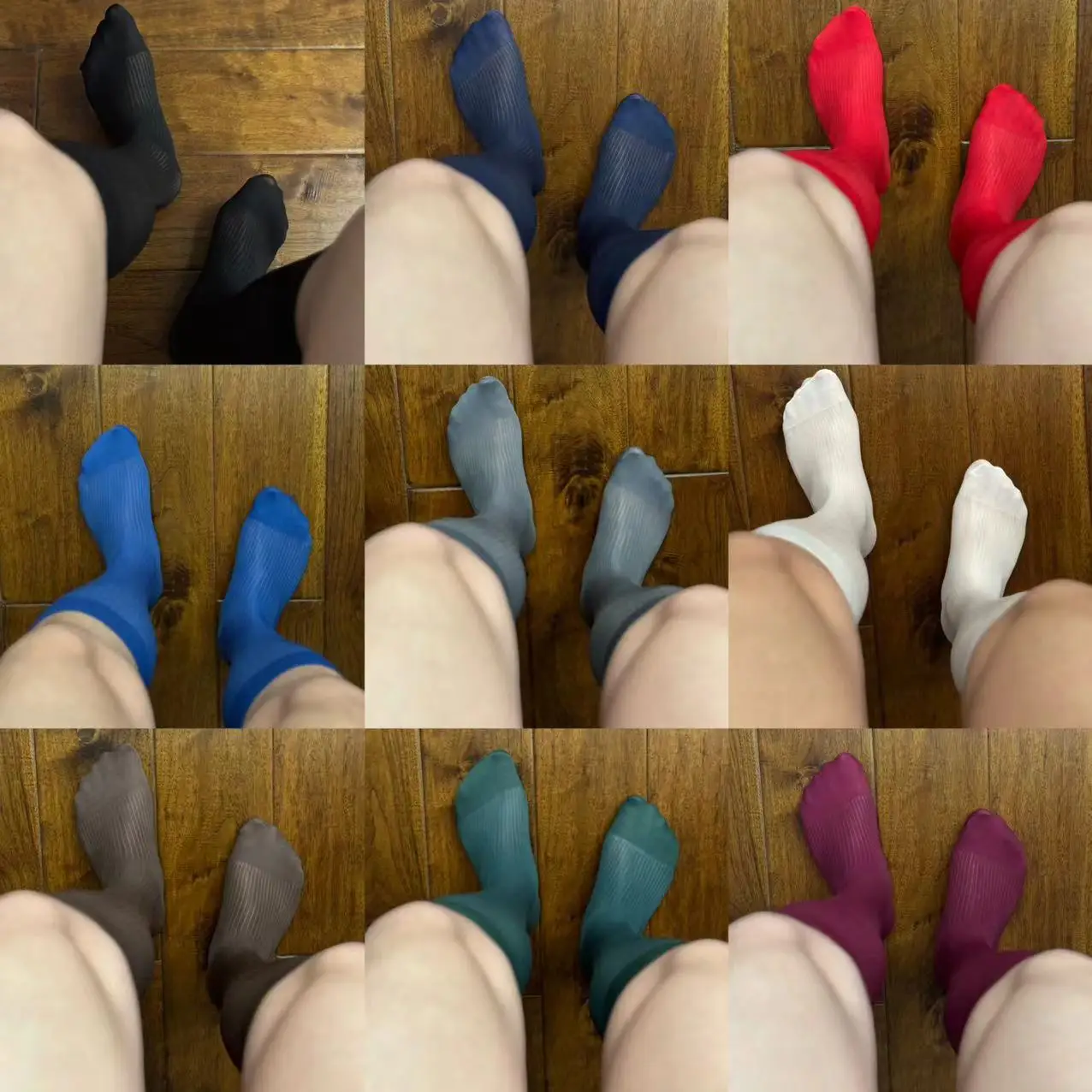 

1Pair Multi Color Summer Mens Silk Sock Long Business Thin Nylon Breathable Formal Dress Sheer Sexy Socks No Heel Retail Package