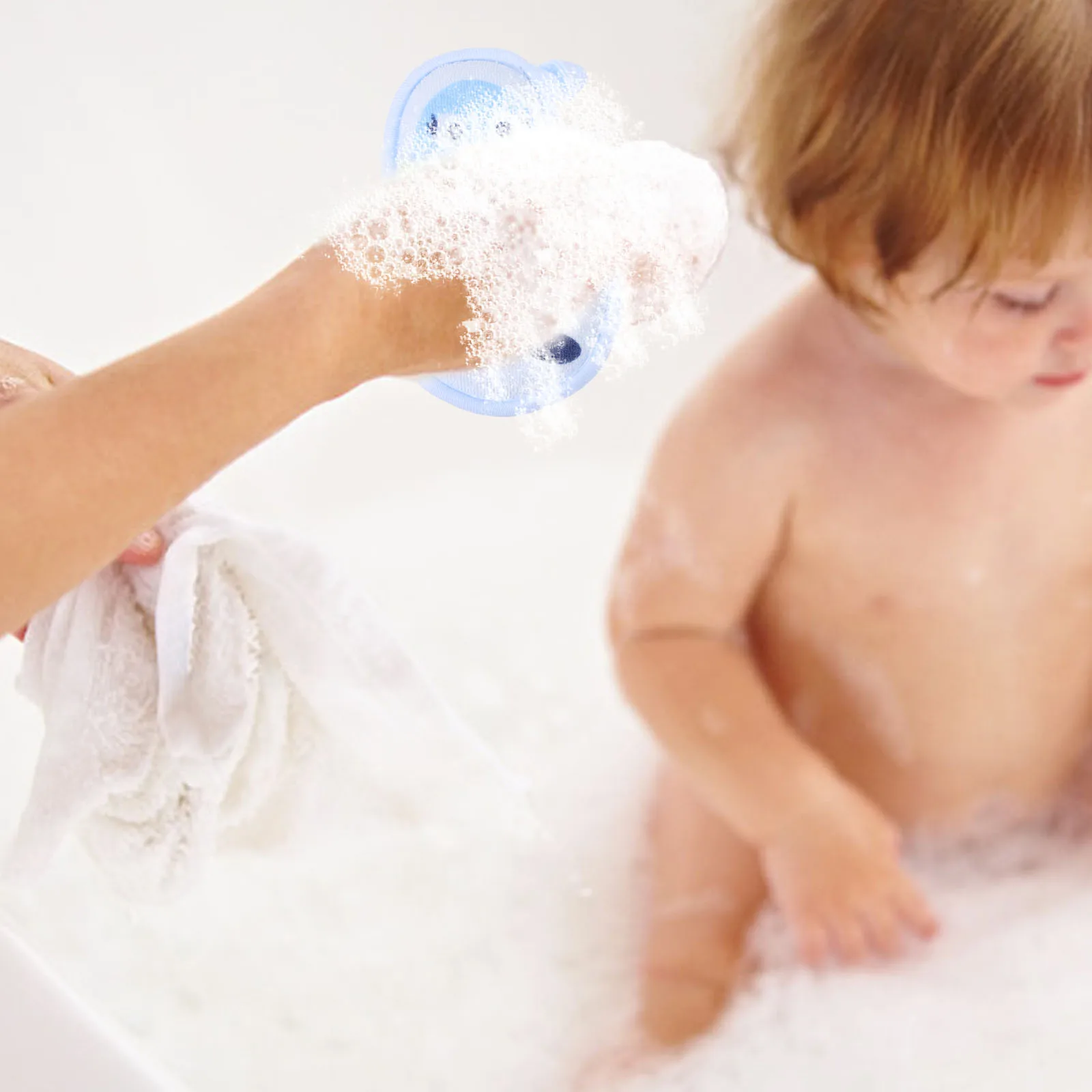 

3 Pcs Baby Bath Cotton Sponges Soft Absorbent Washcloth Newborn Toddler Body Cleaning Scrubber Durable Gentle Exfoliating