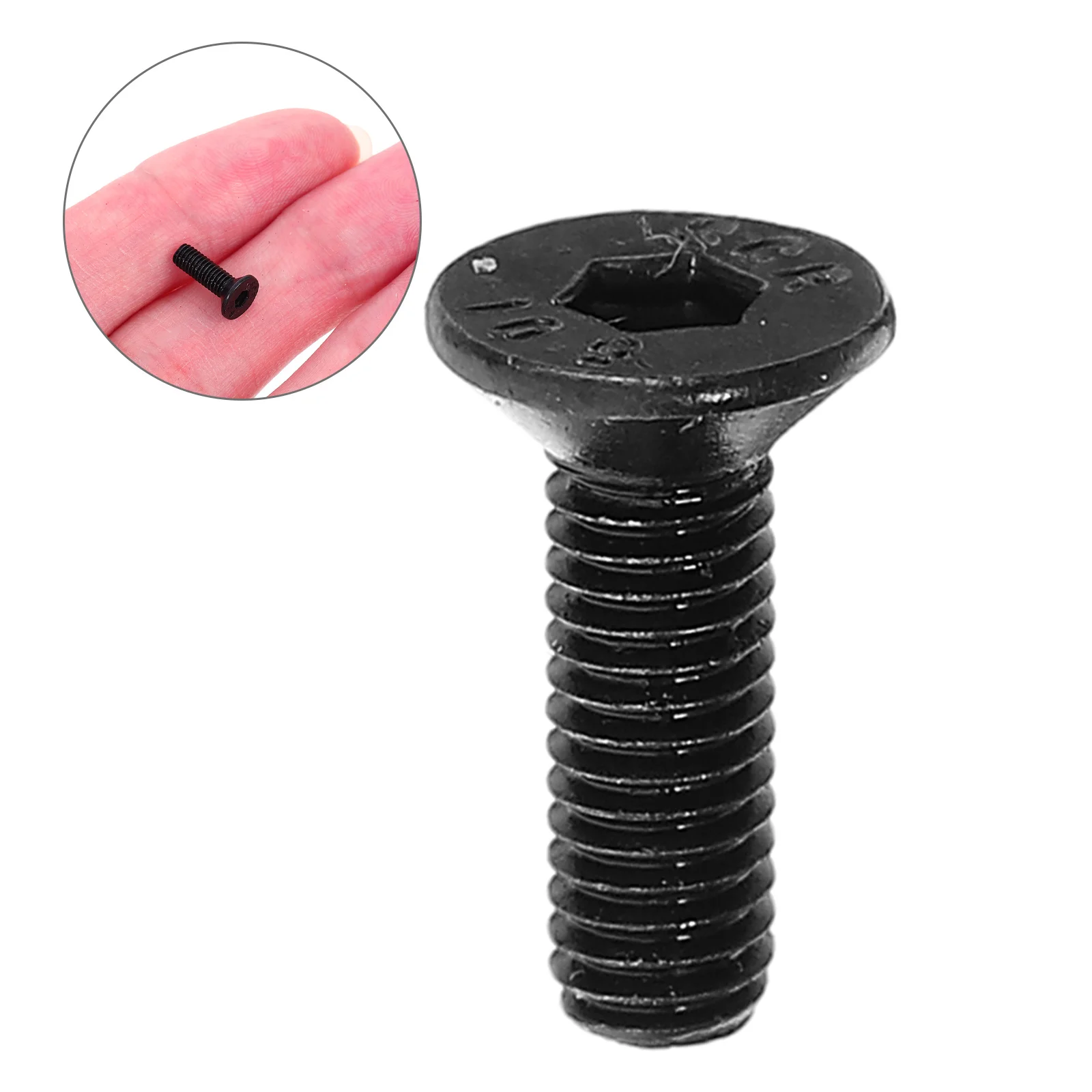 

50pcs Countersunk Head Hex Socket Screws Carbon Steel Flat Machine Fasteners For Furniture Woodworking Repair Self-Tapping Metal